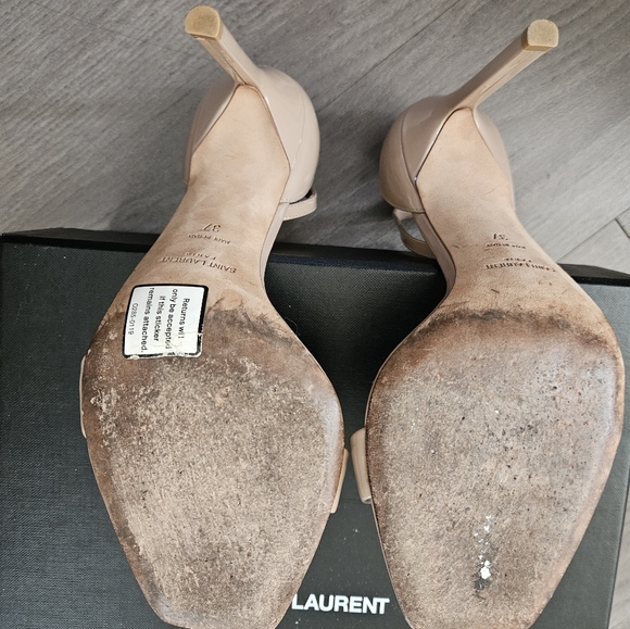Saint Laurent - Amber 105 patent leather sandals - size 37 - Picture 6 of 8